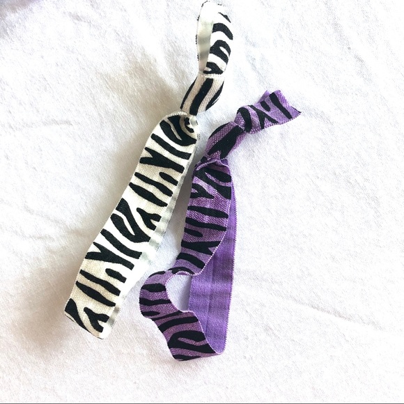 Zebra Print Hair Elastics - Picture 2 of 2